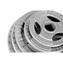 (2 x 2.5Kg) Olympic Weight Plates Disc Cast Iron 2" Tri Grip