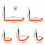 8x Wall Mounted Hanger Racks Heavy Duty Hooks Garage Storage Hooks 6