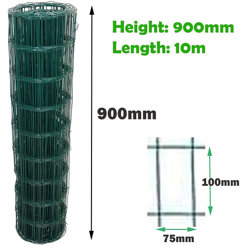 900mm X 10m Green Wire Mesh Roll Garden Fencing Pvc Coated Galvanised Steel Wire On Onbuy 9063