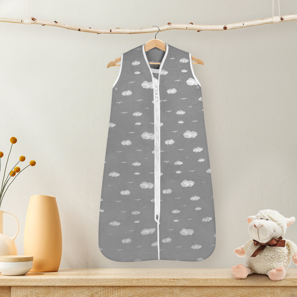 (Grey - 2.5 Quilted Tog Bag) Baby Sleeping Bag Newborn Baby Sleep 0-18 Months