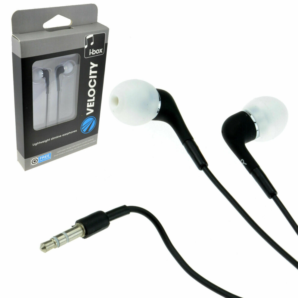 Velocity Slimline Handsfree Earphones Music Earbuds Android IPOD iPhone