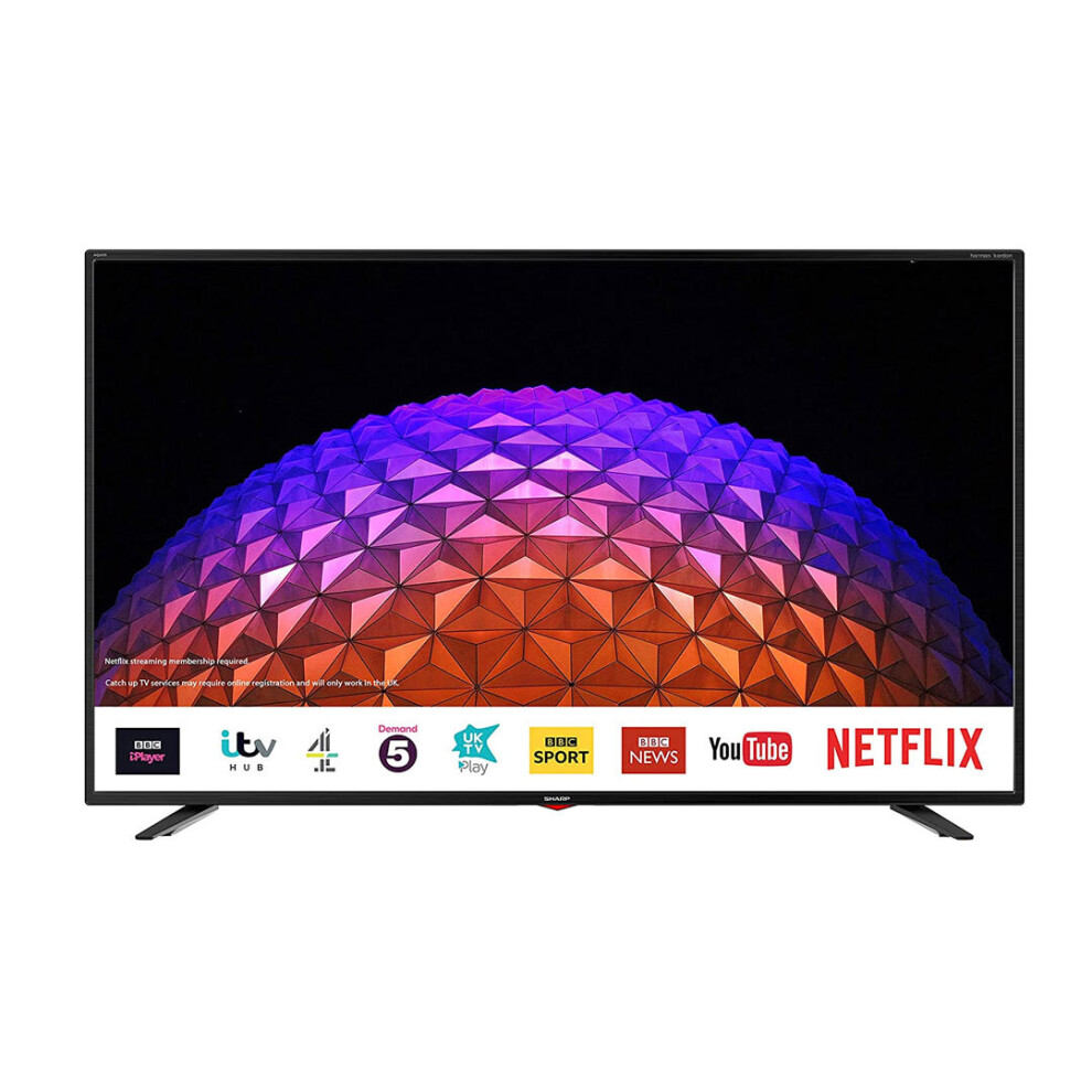 Refurbished Sharp 4T-C40BJ3KF2FB 40 Inch Smart 4K Ultra HD LED TV Freeview HD 