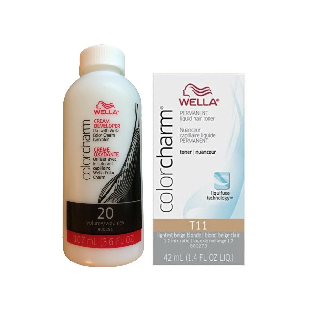 (Wella T11 + Wella Developer Vol 20) Wella T18 / T14 / T11 / T27 / T28 / 050 / Developer Vol 20