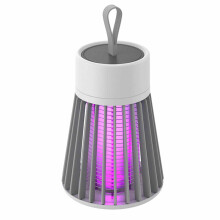 (Grey (USB Plug-in)) Mosquito Zapper Lamp Camping Tent Outdoor Insect Bug Flying Killer Light