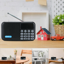 Digital Radio Portable with FM Rechargeable Battery Bluetooth Speaker