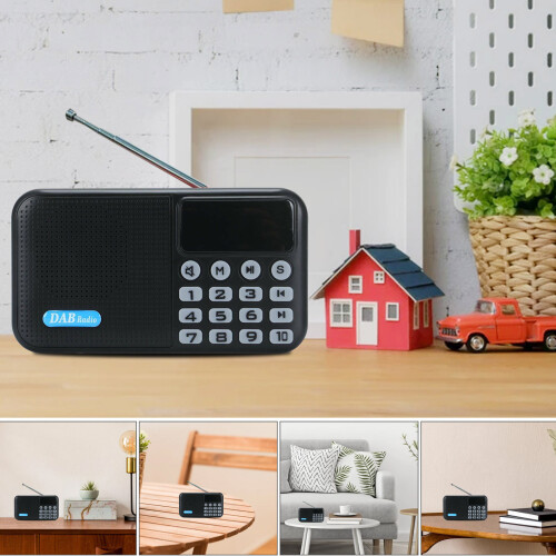 Digital Radio Portable with FM Rechargeable Battery Bluetooth Speaker