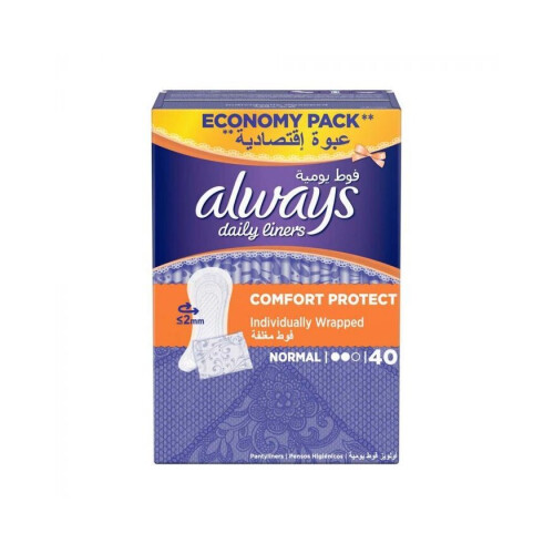 Always Always Comfort Protect Normal Pantyliners 40's