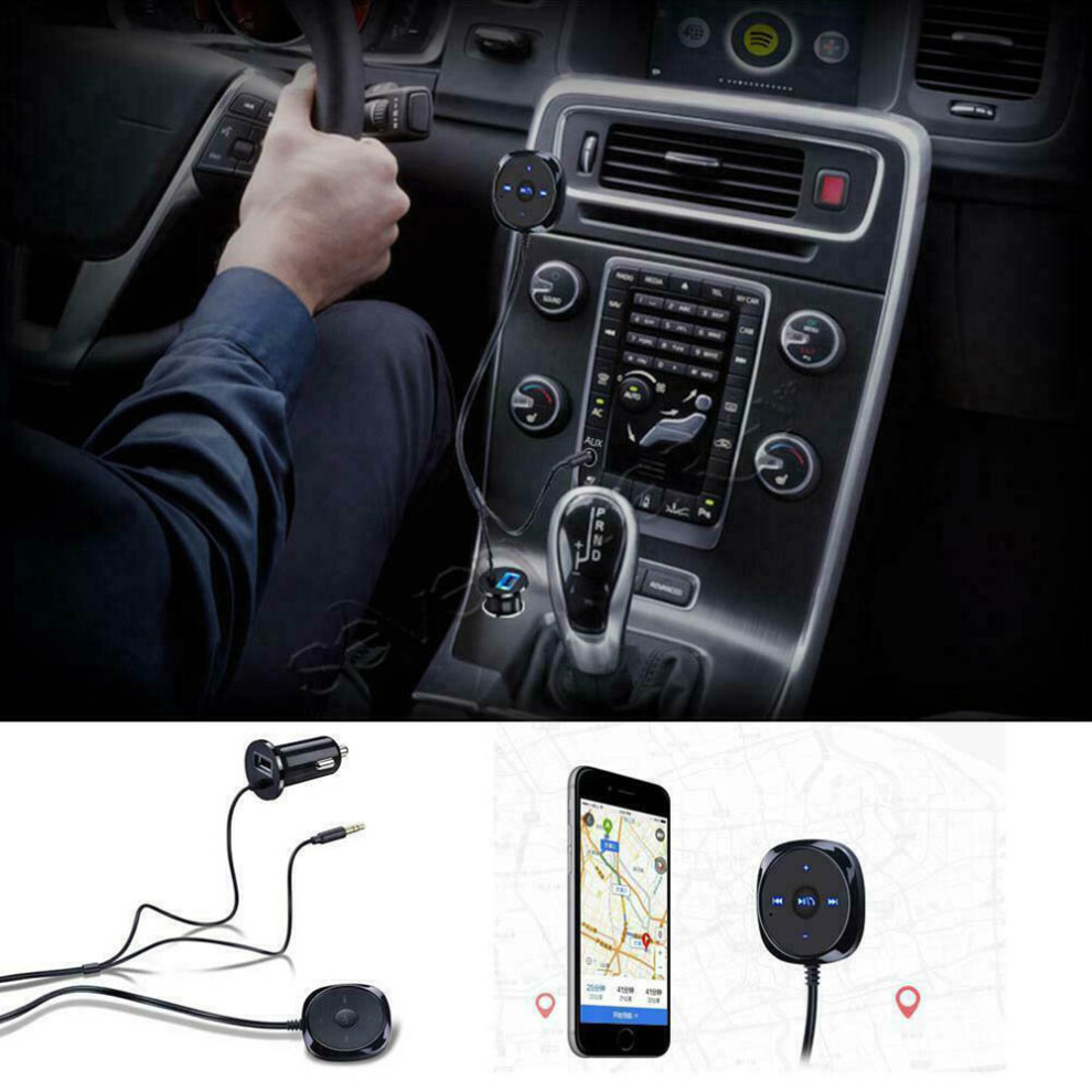 Bluetooth Receiver Bt To Aux Adapter Car Audio Kit With 3.5Mm Dongle Usb Charger 7632472818772