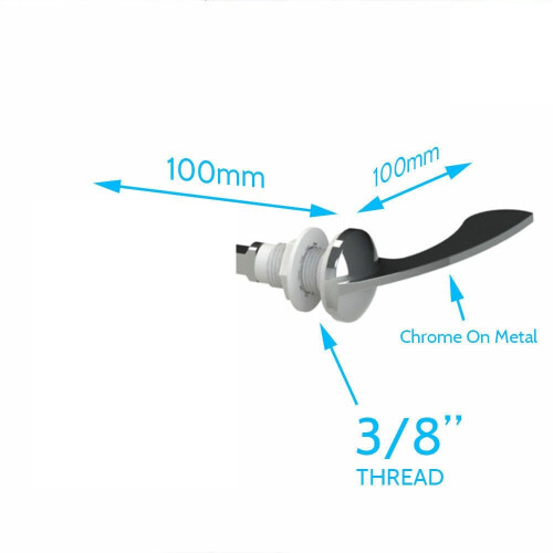 Ideal Standard Style 3/8" Cistern Handle Lever Chrome Metal 2
