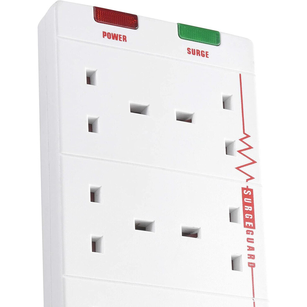 Masterplug 2M Eight Socket Surge Protected Extension Lead 5015056637457