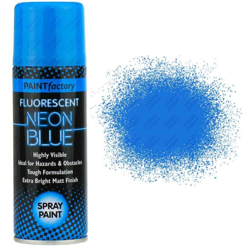 Rapide Neon Blue Spray Paint Fluorescent 200ml