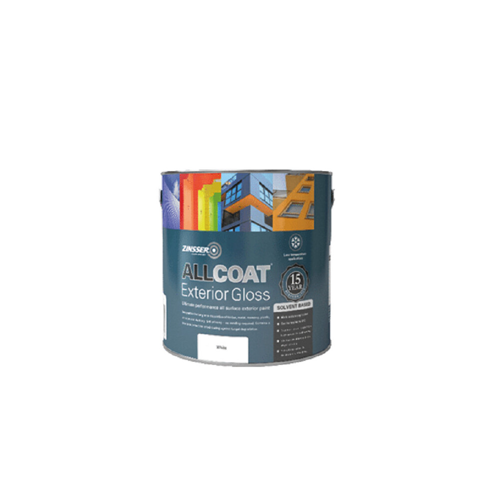 Zinsser Allcoat Exterior 15 Year Protection SB Gloss White 2.5L