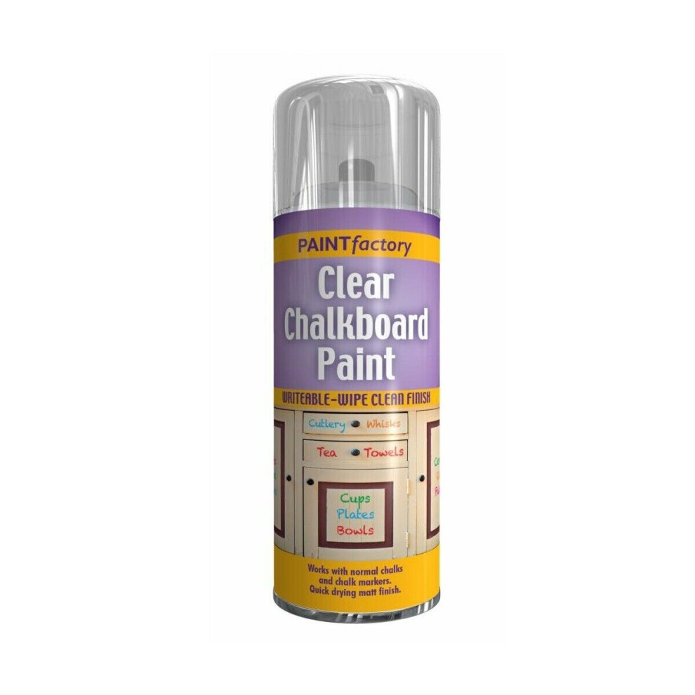 Paint Factory Clear Chalkboard Spray 400Ml 5055319529693