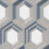 Muriva (Cream/Blue) Galactik Wallpaper Hexagon Muriva 3
