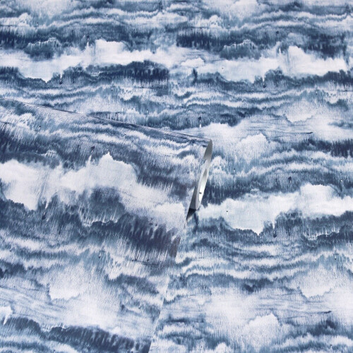 Arthouse Studio Painted Canvas Wallpaper Navy Blue Arthouse 921606 2