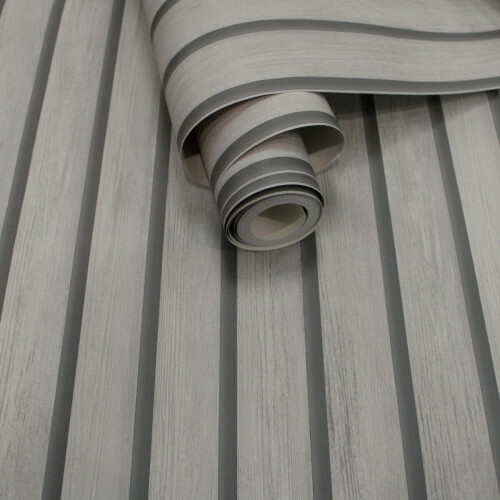 (Grey) Wood Slat Wallpaper Holden 2