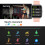 (Black) Smart Watch Waterproof Bluetooth Fitness Tracker Fitbit Samsung iPhone Android 9