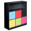 URBN Living (Multi Colour, Black) Wood White Black 7 Cubed Storage Units 6 Drawers 1