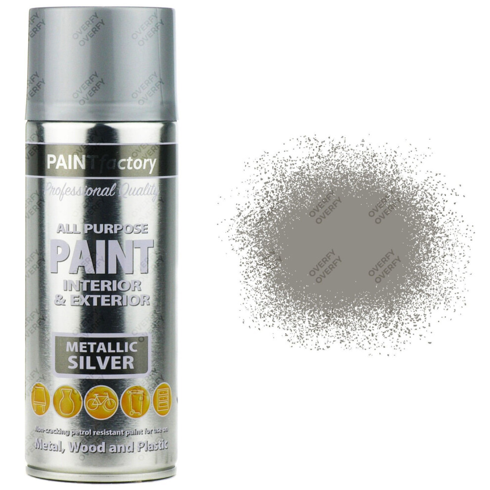 Metallic Silver Spray Paint All Purpose 400ml