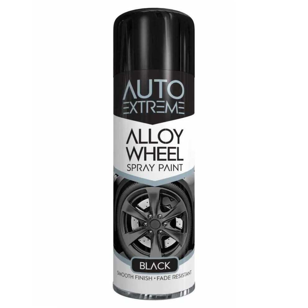 Auto Extreme Alloy Wheel Spray Paint Black 300ml