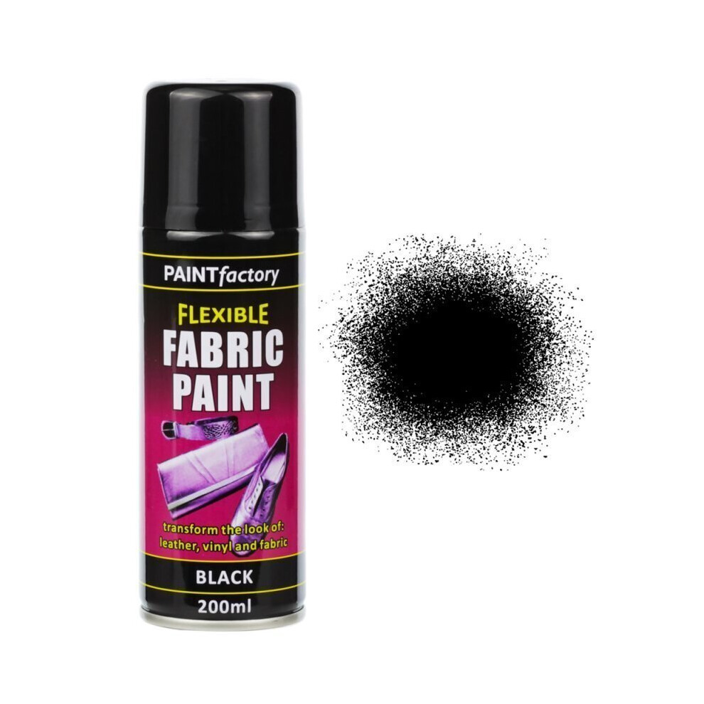 Black Fabric Spray Paint 200ml Flexible Clothes Aerosol