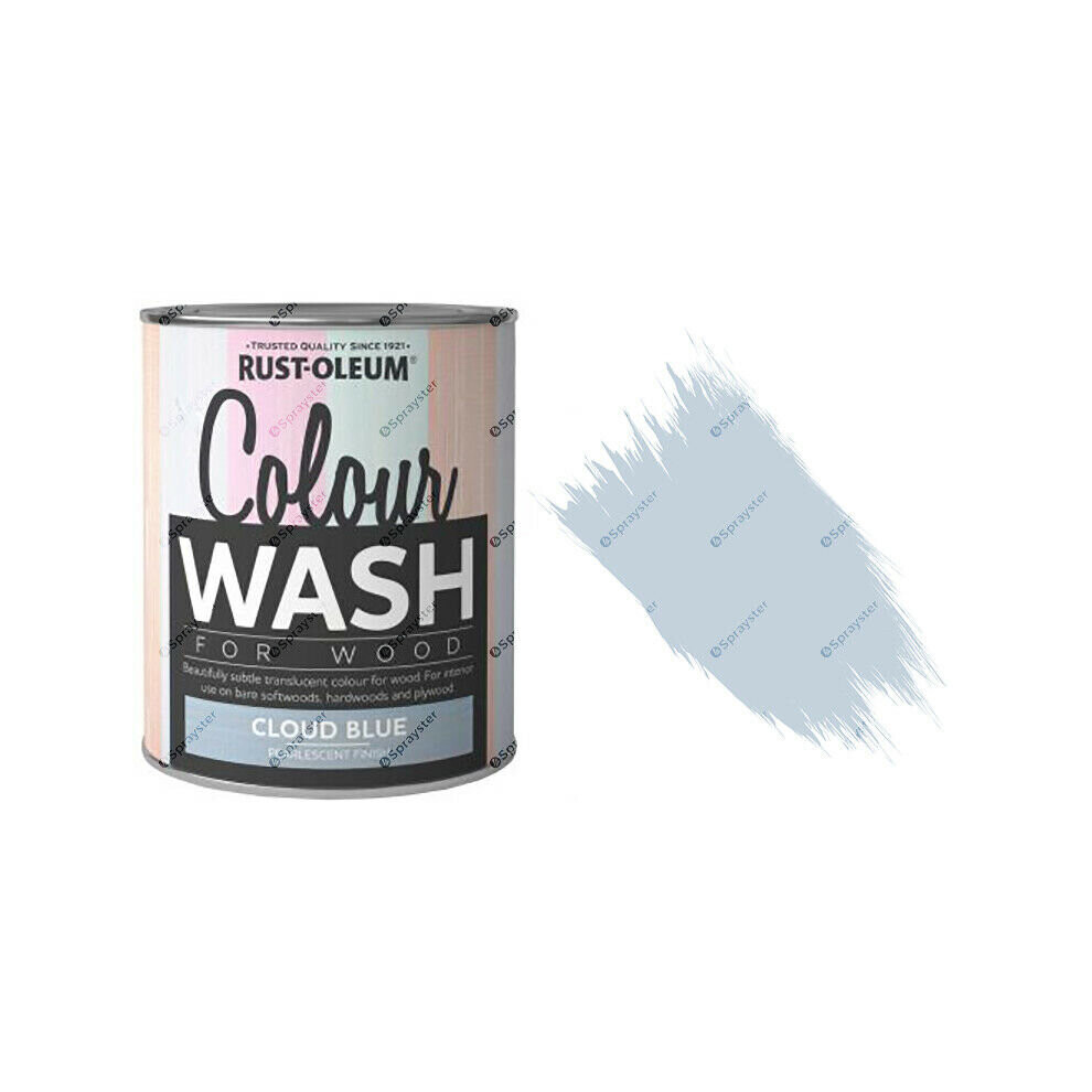 Rust-Oleum Cloud Blue Colour Wash Wood Stain Matt 750ml