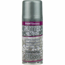 Paint Factory Silver Glitter Effect Spray Paint 200ml