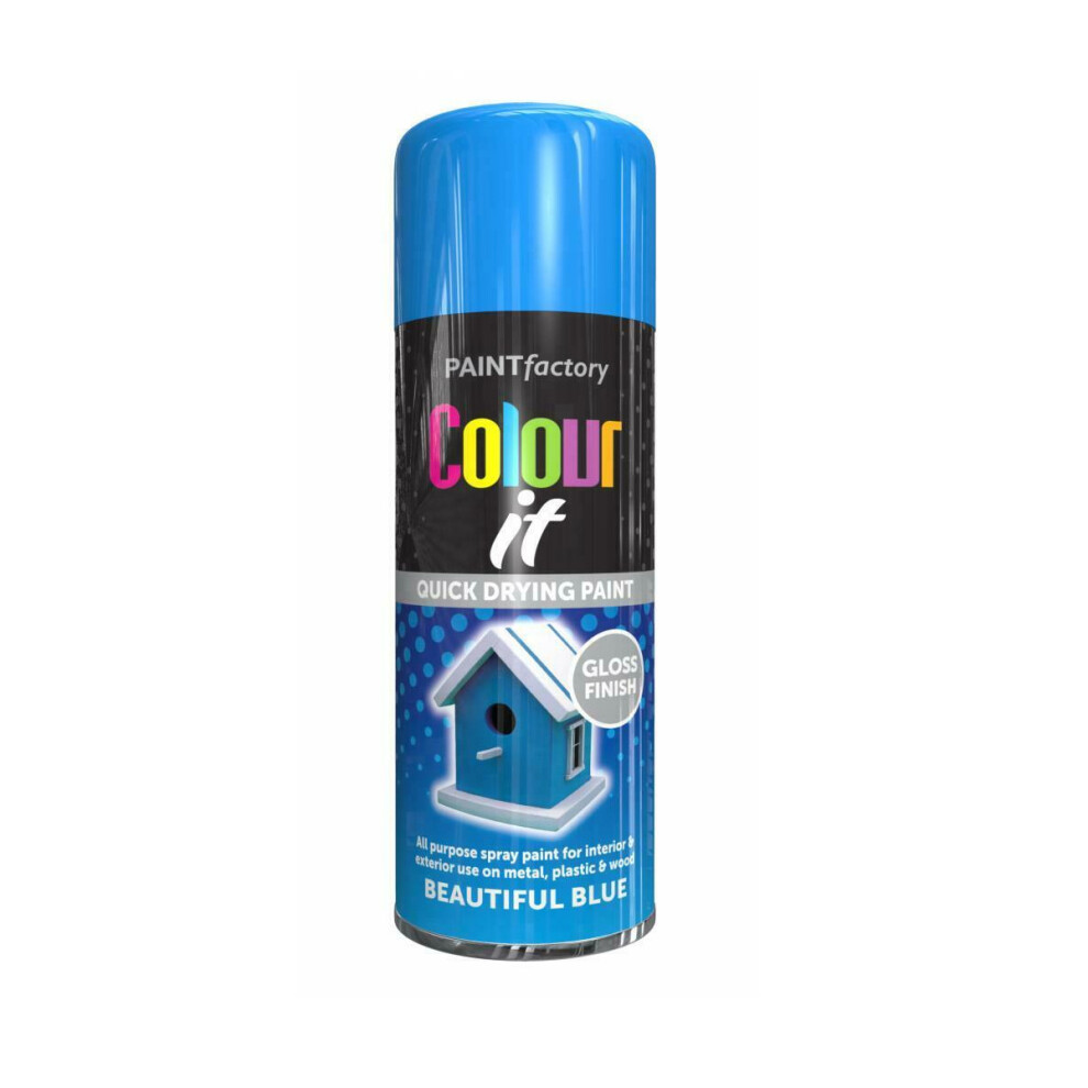 Colour It Beautiful Blue Gloss Spray Paint 400ml