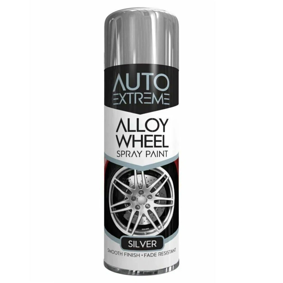 Rapide Auto Extreme Alloy Wheel Spray Paint Matt 300Ml Silver