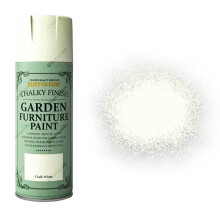 Rust-Oleum Chalk White Matt Garden Furniture Spray Paint 400ml - AE0549400UK