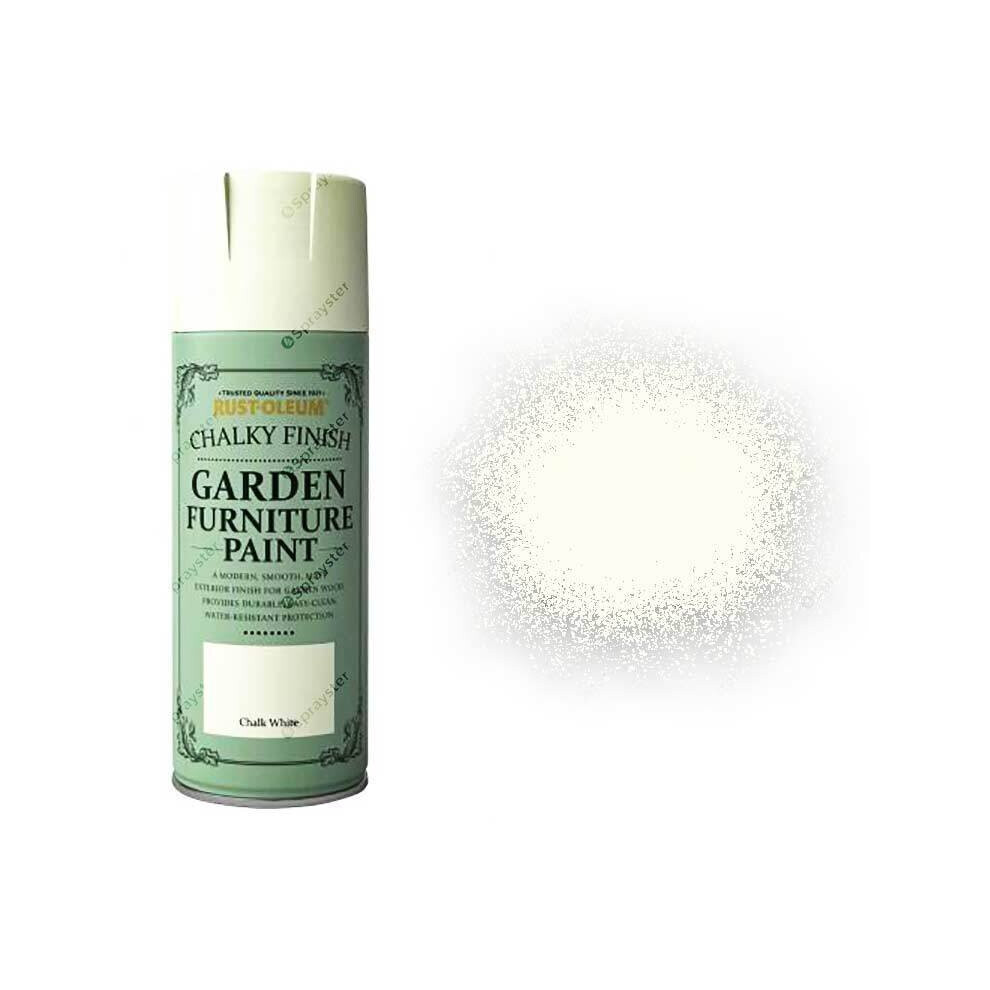 Rust-Oleum Chalk White Matt Garden Furniture Spray Paint 400Ml - Ae0549400uk 5013296941129