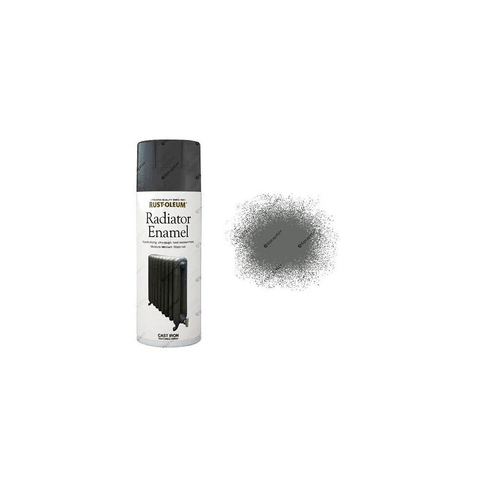 Rust-Oleum Cast Iron Grey Radiator Enamel Spray Paint 400ml