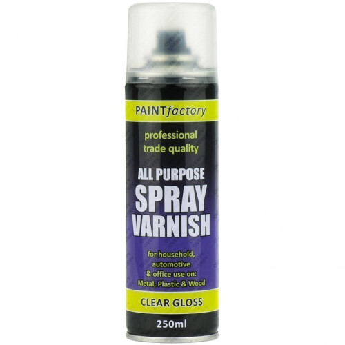 Rapide Clear Varnish Spray Paint Gloss All Purpose 250ml