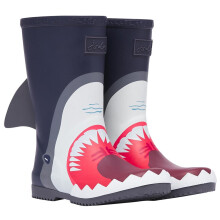 Joules Boys Roll Up Flexible Printed Welly / Navy Shark 214820 / 8 (EU25)