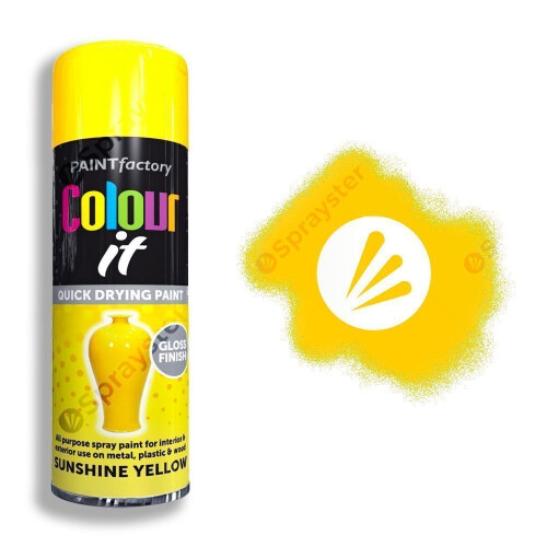 Rapide Colour It Sunshine Yellow Spray Paint Gloss 400ml