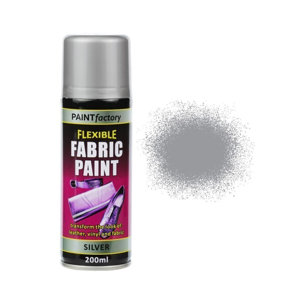 Silver Fabric Spray Paint 200ml Flexible Clothes Aerosol