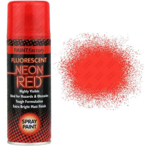 Rapide Neon Red Spray Paint Fluorescent 200ml