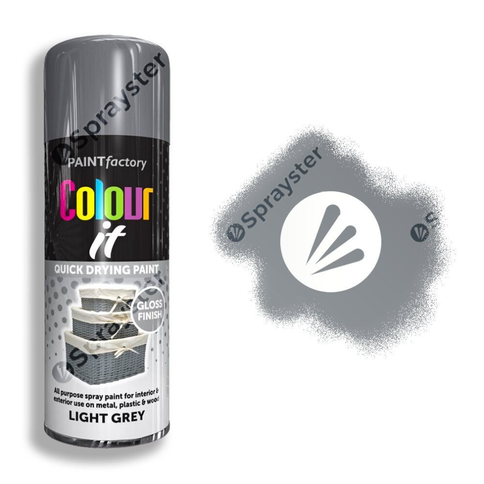 Colour It Light Grey Gloss Spray Paint 400ml