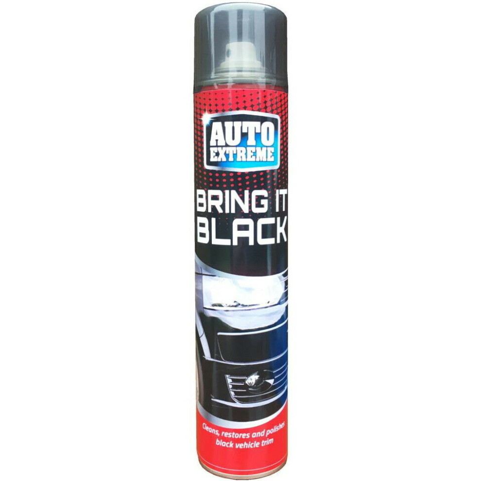 Professional Car Trim Plastic Rubber Cleaner Spray Bring It Black 300ml