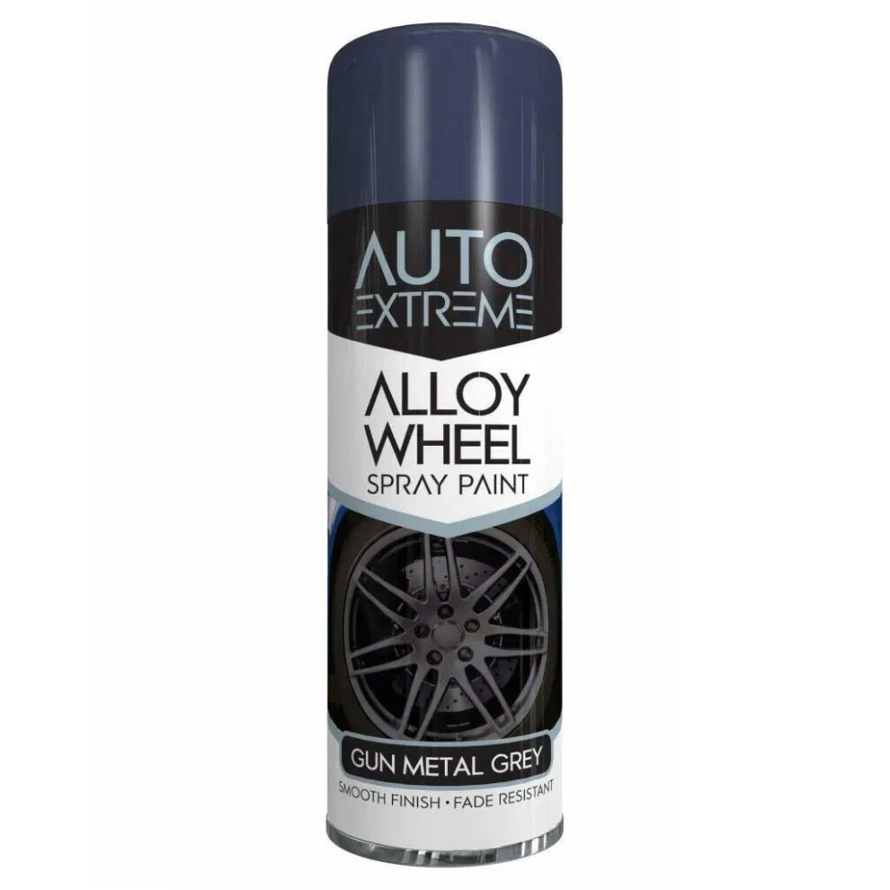 Auto Extreme Alloy Wheel Spray Paint Gun Metal Grey 300ml