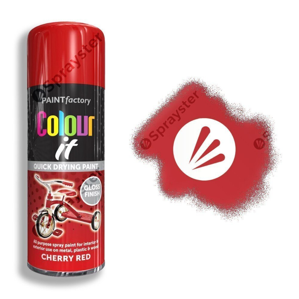 Colour It Cherry Red Spray Paint Gloss 400Ml 5055319526876