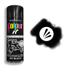 Colour It Jet Black Spray Paint Gloss 250ml