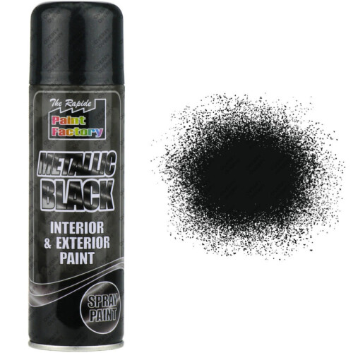 Rapide Metallic Black Spray Paint 200ml