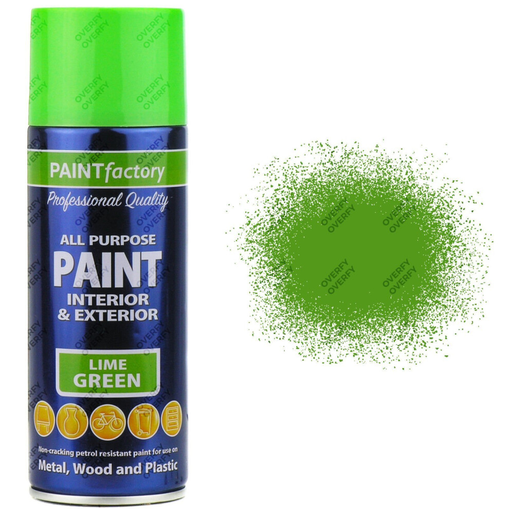 Lime Green Spray Paint Gloss All Purpose 400ml