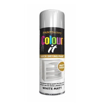 Colour It White Spray Paint Matt 250ml - Fast-Drying Aerosol for Furniture (Code 7144)
