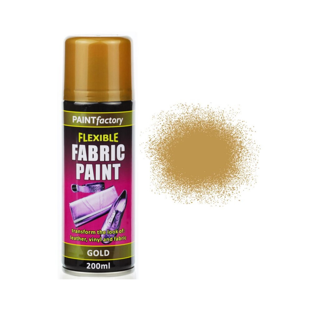 Gold Fabric Spray Paint 200ml Flexible Clothes Aerosol