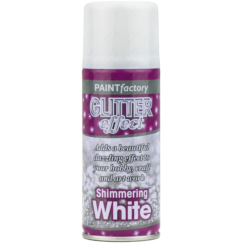 White Glitter Spray Paint 250ml