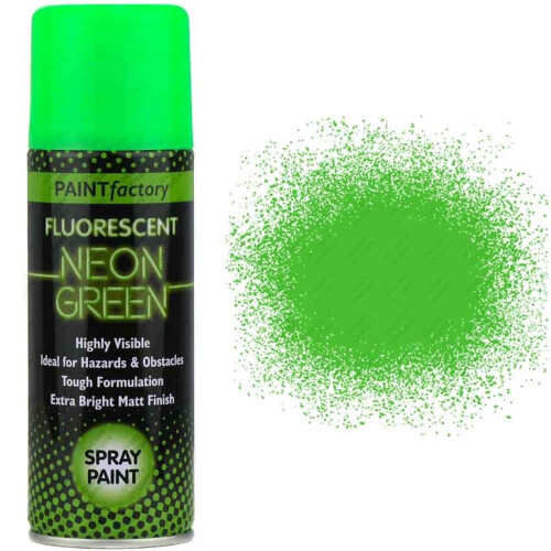 Rapide Neon Green Spray Paint Fluorescent 200ml