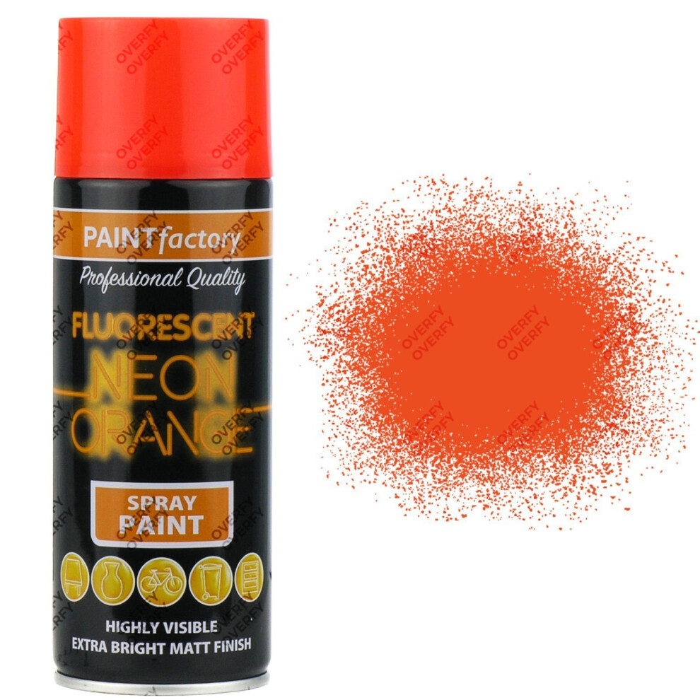 Neon Orange Spray Paint Fluorescent 400Ml 5055319517560