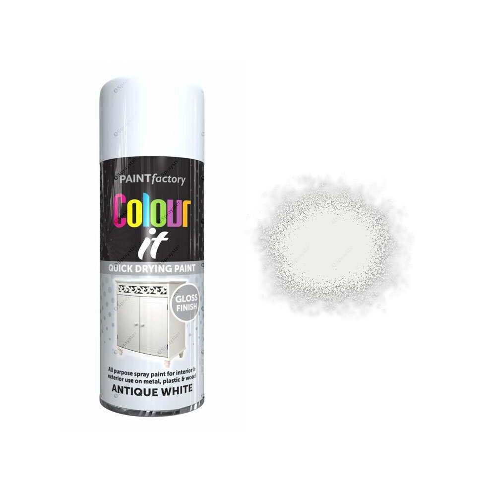 Colour It Antique White Spray Paint Gloss 400ml